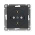 Розетка одноместная серия Афина с/з, з/ш, с/у, 16А, 220В, графит (еврослот) Универсал A0049-Gr