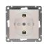 Розетка одноместная серия Афина с/з, с/у, з/ш, 16А, 220В, жемчуг (еврослот) Универсал A0049-OBr