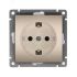 Розетка одноместная серия Афинас/з, с/у, 16А, 220В, шампань (еврослот) Универсал A0028-Br