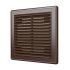 Решетка вентиляционная вытяжная, из ABS пластика 150х150, цвет Коричневый ERA 1515Р кор