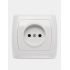 Розетка с заземлением с крышкой скрытая Маргарита 16А белая Универсал М0029