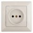 Розетка Intro Solo 4-201-02 без заземления 2P, 16А-250В, IP20, СУ, слоновая кость ЭРА Б0053642