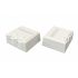Корпус настенной розетки для установки 2-х вставок типа Keystone Jack Hyperline SBB4-2-WH