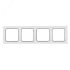 Стокгольм Рамка 4-местная белая с линией цвета черный EKF EZM-G-305-20