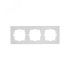 VESNA  Рамка 3-ая горизонтальная б/вст белая Lezard 742-0200-148