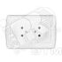 Розетка двойная скрытая Маргарита 16А белая Универсал М0102