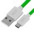 Кабель Micro USB, 0.3 м., зеленый-белый, быстрая зарядка Greenconnect GCR-53282