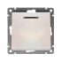 Выключатель одноклавишный с подсветкой серия Афина, с/у, 10А, 220В, жемчуг (еврослот) Универсал A0121-OBr