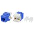 Вставка Keystone Jack RJ-45(8P8C) категория 5e синяя Hyperline KJ8-8P8C-C5e-180-BL