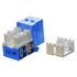 Вставка Keystone Jack RJ-45(8P8C) категория 5e синяя Hyperline KJ9-8P8C-C5e-90-BL