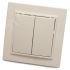 Выключатель двухклавишный, 250В, 10А, серия Эрна, слоновая кость Stekker STEKKER PSW10-9004-02 39231