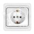 Валери Розетка с заземлением белая скрытая Универсал В0028