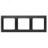 Стокгольм Рамка 3-местная черная EKF EAM-G-302-30