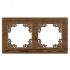 Рамка двухместная горизонтальная серия Афина венге (еврослот) Универсал A0044-V