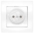 Розетка Бриллиант без заземления белая Универсал 7947588
