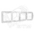 Рамка 4 поста Валери горизонтальная белая Универсал ВР004Г