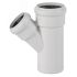 Тройник для малошумной канализации 50x40 мм 45 град. PRO AQUA ST215445W