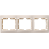 KVARTA Рамка 3-местная горизонтальная РГ-3-ККм кремовый IEK