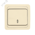 Лондон Выключатель проходной одноклавишный 10А бежевый EKF EEV10-025-20
