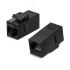 Проходной адаптер формата Keystone RJ45-RJ45 (8p8c) категория 5е неэкранированный цвет черный WRline WRline WR-CA-KJ-8p8c-C5E