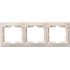 KVARTA Рамка 3-местная вертикальная РВ-3-ККм кремовый IEK