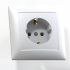 СЕЛЕНА Розетка скрытой установки одноместная с заземляющим контактом РС16-370, белый Кунцево 8111