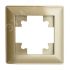 Рамка одноместная пластик серия Катрин золото STEKKER STEKKER PFR00-7001-08 49606
