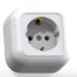 Валентина Розетка 1 пост наружная с заземлением белый РА16-638 Кунцево 7640