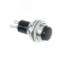 Выключатель-кнопка металл 220V 2А (2с) (ON)-OFF 10.2 черная Mini REXANT 36-3330