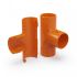 Тройник разборный оранжевый d25 мм (30шт/300шт уп/кор) Промрукав PR13.1160
