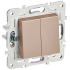 SKANDY Выключатель 2-клавишный 10А SK-V04Sa песочный IEK